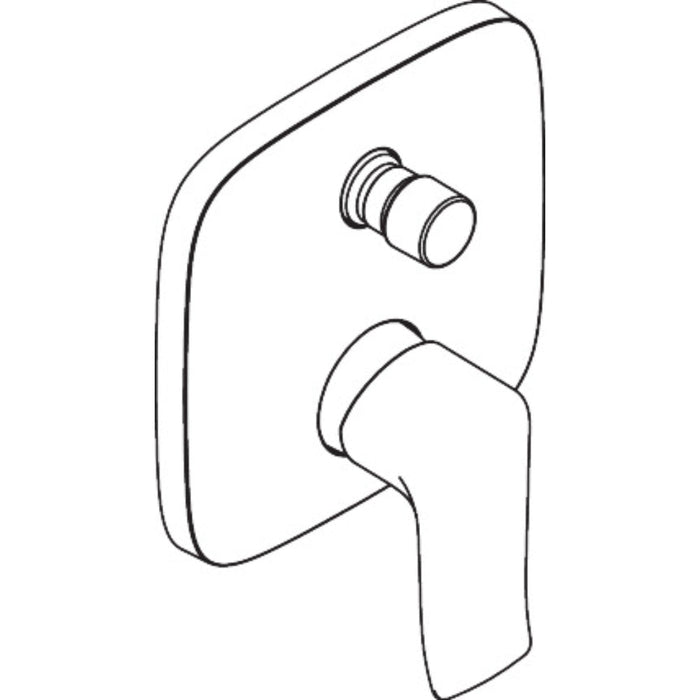 Hansgrohe Metris Single Lever Manual Bath Mixer For Concealed Installation 31454000 - Chrome - Unbeatable Bathrooms