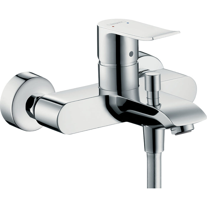 Hansgrohe Metris Single Lever Manual Bath Mixer For Exposed Installation - Chrome - Unbeatable Bathrooms