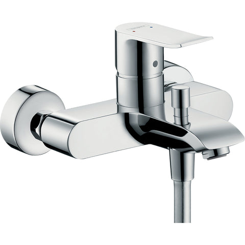 Hansgrohe Metris Single Lever Manual Bath Mixer For Exposed Installation - Chrome - Unbeatable Bathrooms