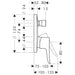 Hansgrohe Metris Single Lever Manual Bath Mixer Round For Concealed Installation with Integrated Backflow Prevention - Chrome - Unbeatable Bathrooms