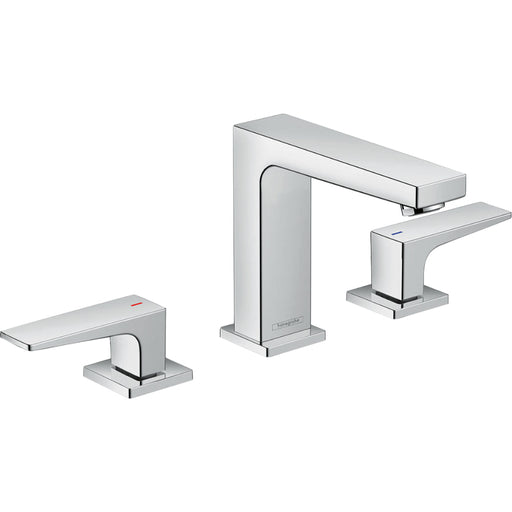 Hansgrohe Metropol 3-Hole Basin Mixer 110 with Lever Handle and Push-Open Waste - Chrome - Unbeatable Bathrooms