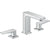 Hansgrohe Metropol 3-Hole Basin Mixer 110 with Lever Handle and Push-Open Waste - Chrome - Unbeatable Bathrooms