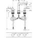 Hansgrohe Metropol 3-Hole Basin Mixer 110 with Lever Handle and Push-Open Waste - Chrome - Unbeatable Bathrooms