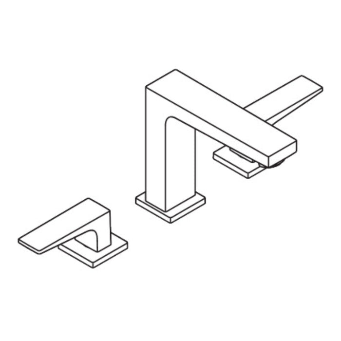 Hansgrohe Metropol 3-Hole Basin Mixer 110 with Lever Handle and Push-Open Waste - Chrome - Unbeatable Bathrooms