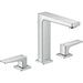 Hansgrohe Metropol 3-Hole Basin Mixer 160 with Lever Handles and Push-Open Waste - Unbeatable Bathrooms