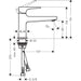 Hansgrohe Metropol Single Lever Basin Mixer 100 Coolstart with Lever Handle and Push-Open Waste - Chrome - Unbeatable Bathrooms