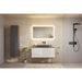 Hansgrohe Xarita E Mirror with Led Lights 1200/50 Capacitive Touch Sensor - Matt White - Unbeatable Bathrooms