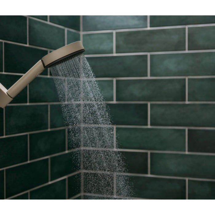 Hansgrohe Pulsify Planet Edition Hand Shower 105 3Jet Relaxation Ecosmart+ Select - Sand (Recycled) - Unbeatable Bathrooms