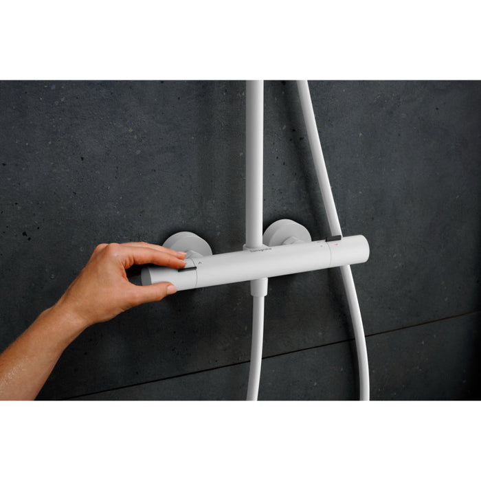 Hansgrohe Pulsify S Puro Showerpipe 260 1Jet with Ecostat Fine and Hand Shower 3Jet - Unbeatable Bathrooms