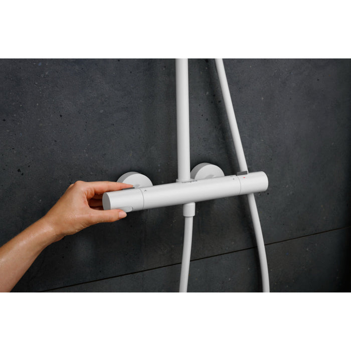 Hansgrohe Pulsify S Puro Showerpipe 260 1Jet Ecosmart with Ecostat Fine and Hand Shower 3Jet - Unbeatable Bathrooms