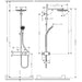 Hansgrohe Pulsify S Showerpipe 260 1Jet Ecosmart with Showertablet Select 400 - Unbeatable Bathrooms