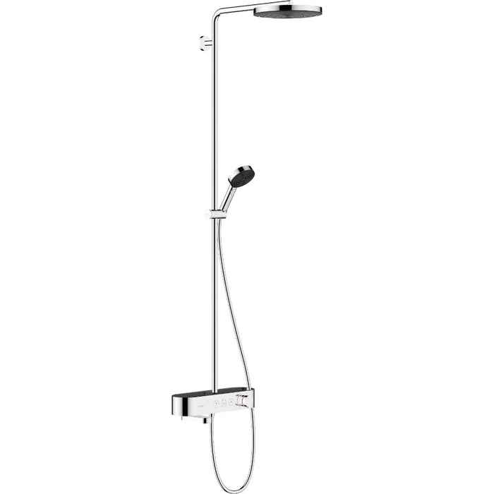 Hansgrohe Pulsify S Showerpipe 260 1Jet with Bath Thermostat Showertablet 400 - Chrome - Unbeatable Bathrooms