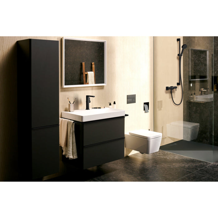 Hansgrohe Tecturis E Single Lever Basin Mixer 210 Fine Coolstart Ecosmart+ with Swivel Spout and Push-Open Waste Set - Unbeatable Bathrooms