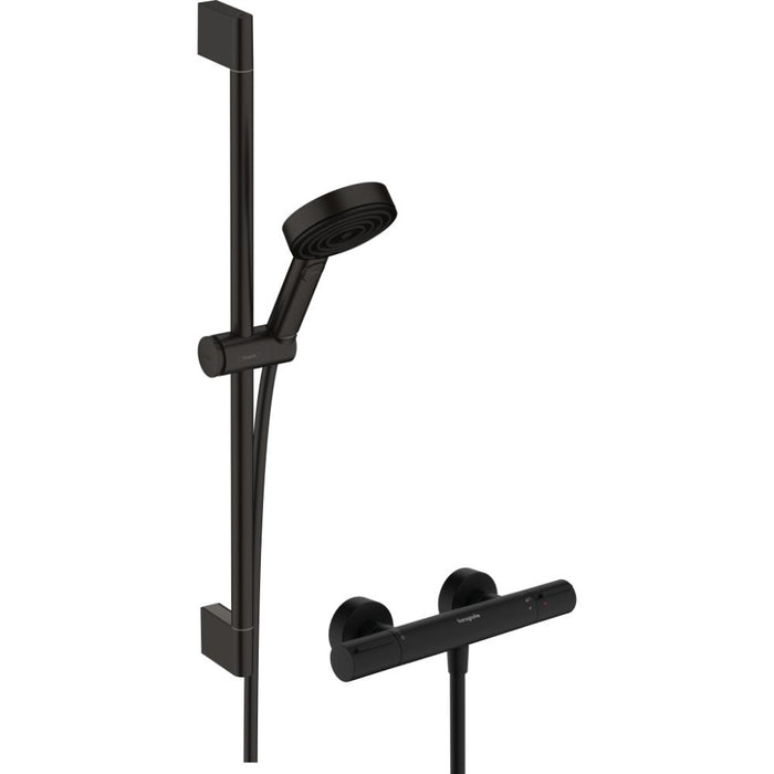 Hansgrohe Pulsify Select S Shower System 105 3Jet Relaxation Ecosmart with Ecostat Element, Shower Bar 65 cm, Hand Shower Holder and Shower Hose - Unbeatable Bathrooms