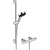 Hansgrohe Pulsify Select S Shower System 105 3Jet Relaxation Ecosmart with Ecostat Fine, Shower Bar 65 cm, Hand Shower Holder and Shower Hose - Unbeatable Bathrooms