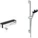 Hansgrohe Pulsify Select S Shower System 105 3Jet Relaxation with Bath Thermostat, Shower Bar 65 cm, Slider and Shower Hose - Unbeatable Bathrooms