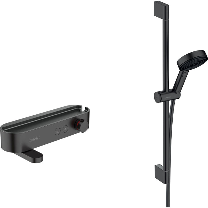 Hansgrohe Pulsify Select S Shower System 105 3Jet Relaxation with Bath Thermostat, Shower Bar 65 cm, Slider and Shower Hose - Unbeatable Bathrooms