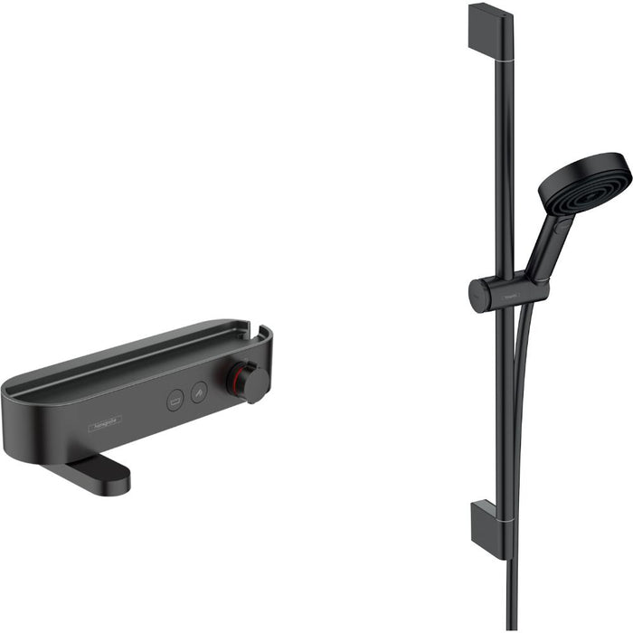 Hansgrohe Pulsify Select S Shower System 105 3Jet Relaxation with Bath Thermostat, Shower Bar 65 cm, Slider and Shower Hose - Unbeatable Bathrooms