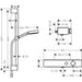 Hansgrohe Pulsify Select S Shower System 105 3Jet Relaxation with Showertablet 400, Shower Bar 65 cm, Slider and Shower Hose - Chrome - Unbeatable Bathrooms