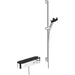 Hansgrohe Pulsify Select S Shower System 105 3Jet Relaxation with Showertablet 400, Shower Bar 90 cm, Slider and Shower Hose - Chrome - Unbeatable Bathrooms