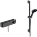 Hansgrohe Pulsify Select S Shower System 105 3Jet Relaxation with Thermostat, Shower Bar 65 cm, Slider and Shower Hose - Matt Black - Unbeatable Bathrooms