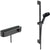 Hansgrohe Pulsify Select S Shower System 105 3Jet Relaxation with Thermostat, Shower Bar 65 cm, Slider and Shower Hose - Matt Black - Unbeatable Bathrooms