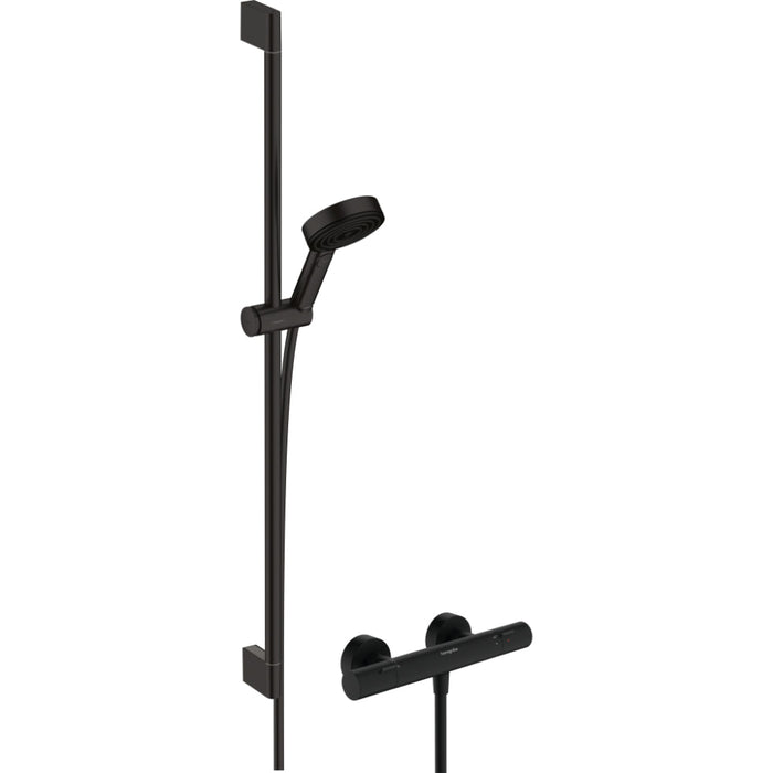 Hansgrohe Pulsify Select S Shower System105 3Jet Relaxation Ecosmart with Ecostat Fine, Shower Bar 90 cm, Hand Shower Holder and Shower Hose - Unbeatable Bathrooms