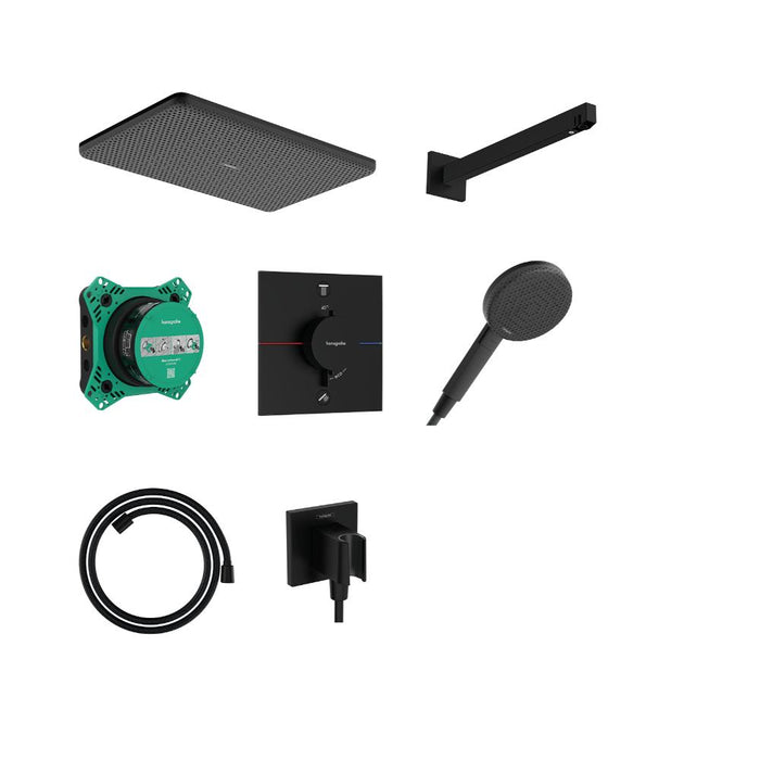 Hansgrohe Raindance Alive Q Design Showerset 210/340 1Jet with Thermostat and Basic Set Ibox Universal 2 - Unbeatable Bathrooms