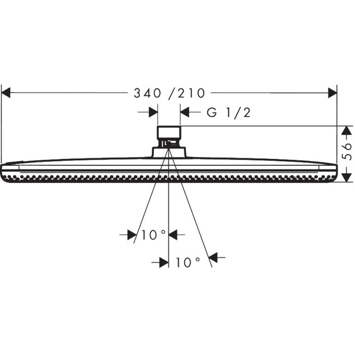 Hansgrohe Raindance Alive Q Overhead Shower 210/340 1Jet Ecosmart - Unbeatable Bathrooms