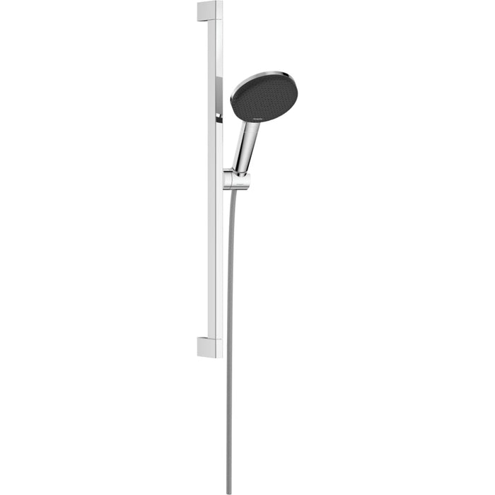 Hansgrohe Raindance Alive Select S Shower Set 125 3Jet Ecosmart with Shower Bar Unica E Puro 65 cm and Easy Slide Hand Shower Holder - Unbeatable Bathrooms