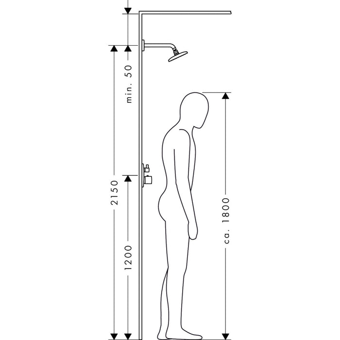 Hansgrohe Raindance E Overhead Shower 360 1Jet with Shower Arm 39 cm - Chrome - Unbeatable Bathrooms