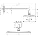 Hansgrohe Raindance E Overhead Shower 360 1Jet with Shower Arm 39 cm - Chrome - Unbeatable Bathrooms
