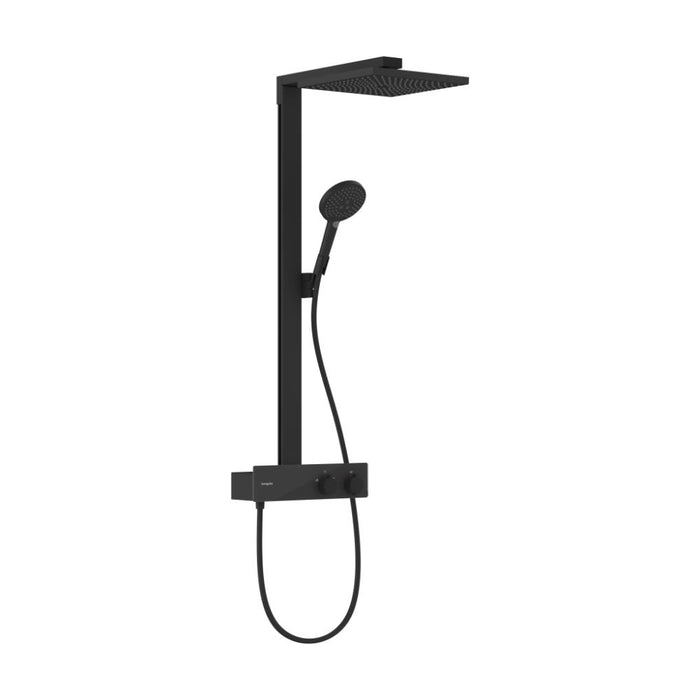 Hansgrohe Raindance E Showerpipe 300 1Jet Ecosmart with Showertablet 350 - Unbeatable Bathrooms