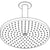 Hansgrohe Raindance S Overhead Shower 240 1Jet Powderrain with Ceiling Connector - Chrome - Unbeatable Bathrooms