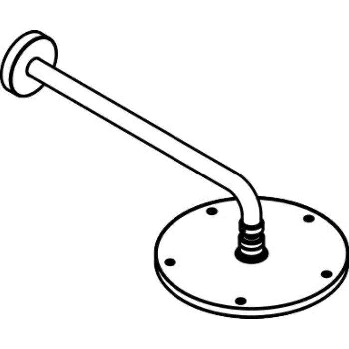 Hansgrohe Raindance S Overhead Shower 240 1Jet Powderrain with Shower Arm - Chrome - Unbeatable Bathrooms