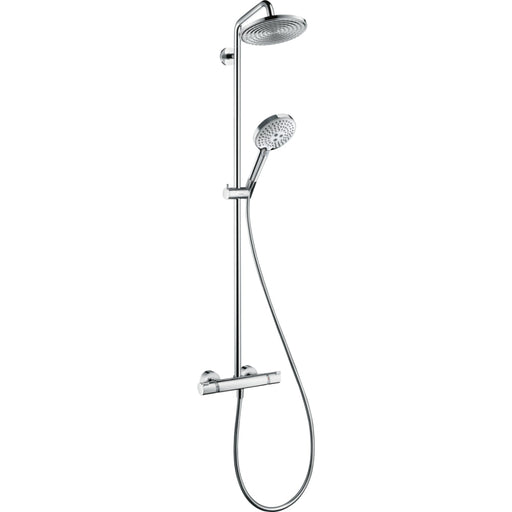 Hansgrohe Raindance S Showerpipe 240 1Jet with Thermostatic Shower Mixer - Chrome - Unbeatable Bathrooms