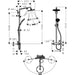 Hansgrohe Raindance S Showerpipe 240 1Jet Ecosmart with Thermostatic Shower Mixer - Chrome - Unbeatable Bathrooms