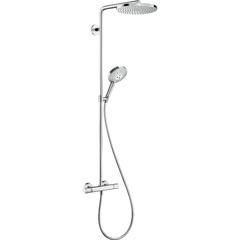 Hansgrohe Raindance S Showerpipe 240 1Jet Powderrain Ecosmart+ with Thermostat - Unbeatable Bathrooms