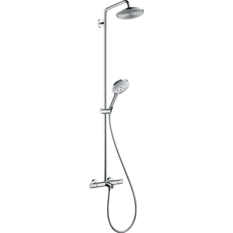 Hansgrohe Raindance S Showerpipe 240 1Jet with Thermostatic Bath Mixer - Chrome - Unbeatable Bathrooms