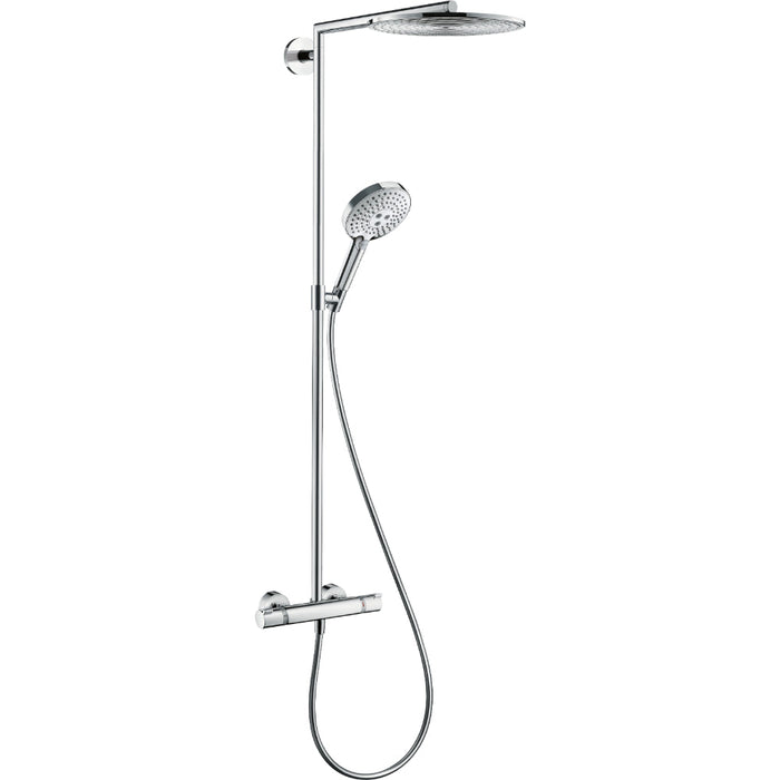 Hansgrohe Raindance S Showerpipe 300 1Jet with Thermostatic Shower Mixer - Chrome - Unbeatable Bathrooms