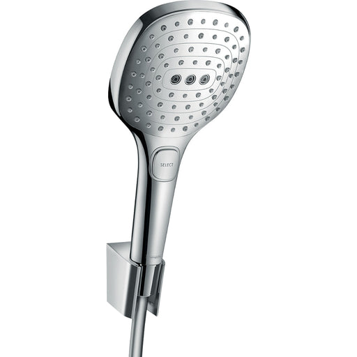 Hansgrohe Raindance Select E Shower Holder Set 120 3Jet with Shower Hose 125 cm - Chrome - Unbeatable Bathrooms