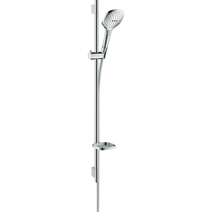 Hansgrohe Raindance Select E Shower Set 120 3Jet Ecosmart with Shower Rail 90 cm and Soap Dish - Unbeatable Bathrooms