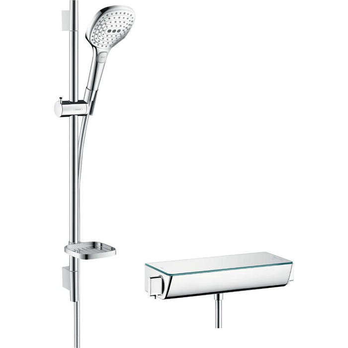 Hansgrohe Raindance Select E Shower System 120 3Jet with Ecostat Select Thermostatic Mixer and Shower Rail 65 cm - Unbeatable Bathrooms