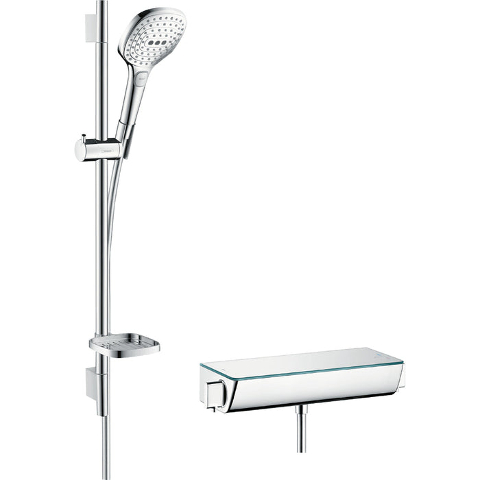 Hansgrohe Raindance Select E Shower System 120 3Jet with Ecostat Select Thermostatic Mixer and Shower Rail 65 cm - Unbeatable Bathrooms