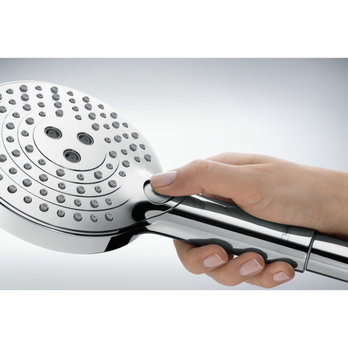 Hansgrohe Raindance Select S Shower Holder Set 120 3Jet Powderrain with Shower Hose 160 cm - Chrome - Unbeatable Bathrooms