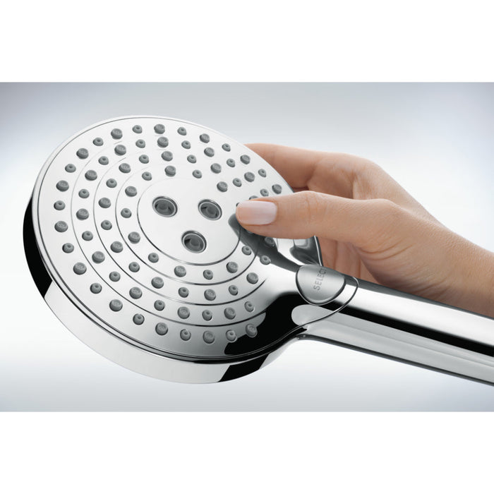 Hansgrohe Raindance Select S Shower Holder Set 120 3Jet Powderrain with Shower Hose 160 cm - Chrome - Unbeatable Bathrooms