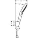 Hansgrohe Raindance Select S Shower Holder Set 120 3Jet with Shower Hose 125 cm - Chrome - Unbeatable Bathrooms