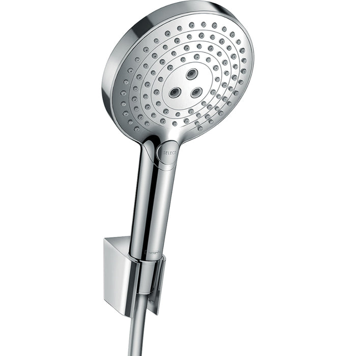 Hansgrohe Raindance Select S Shower Holder Set 120 3Jet with Shower Hose 125 cm - Chrome - Unbeatable Bathrooms