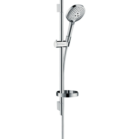 Hansgrohe Raindance Select S Shower Set 120 3Jet Ecosmart with Shower Rail 65 cm and Soap Dish - Chrome - Unbeatable Bathrooms
