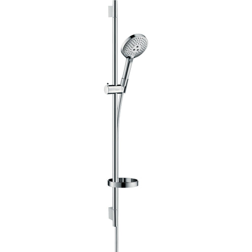 Hansgrohe Raindance Select S Shower Set 120 3Jet Ecosmart with Shower Rail 90 cm and Soap Dish - Chrome - Unbeatable Bathrooms